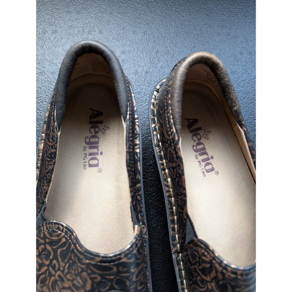 ALEGRIA DEBRA BRONZE BOUQUET LEATHER LOAFERS SHOES WOMENS Size 38 US 8/8.5 - Picture 8 of 10